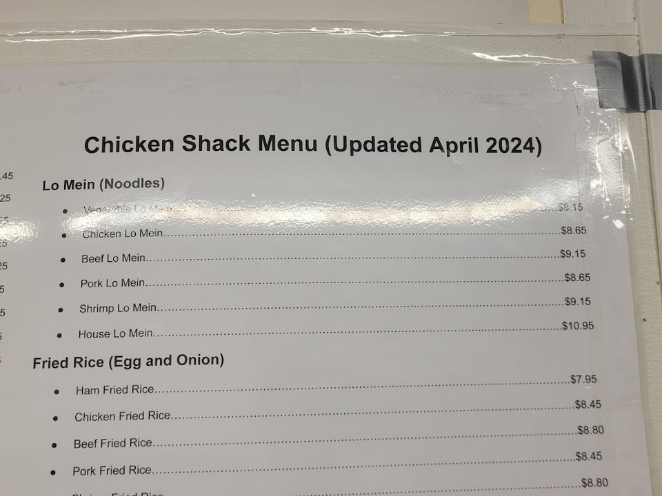 Menu board with basket specials