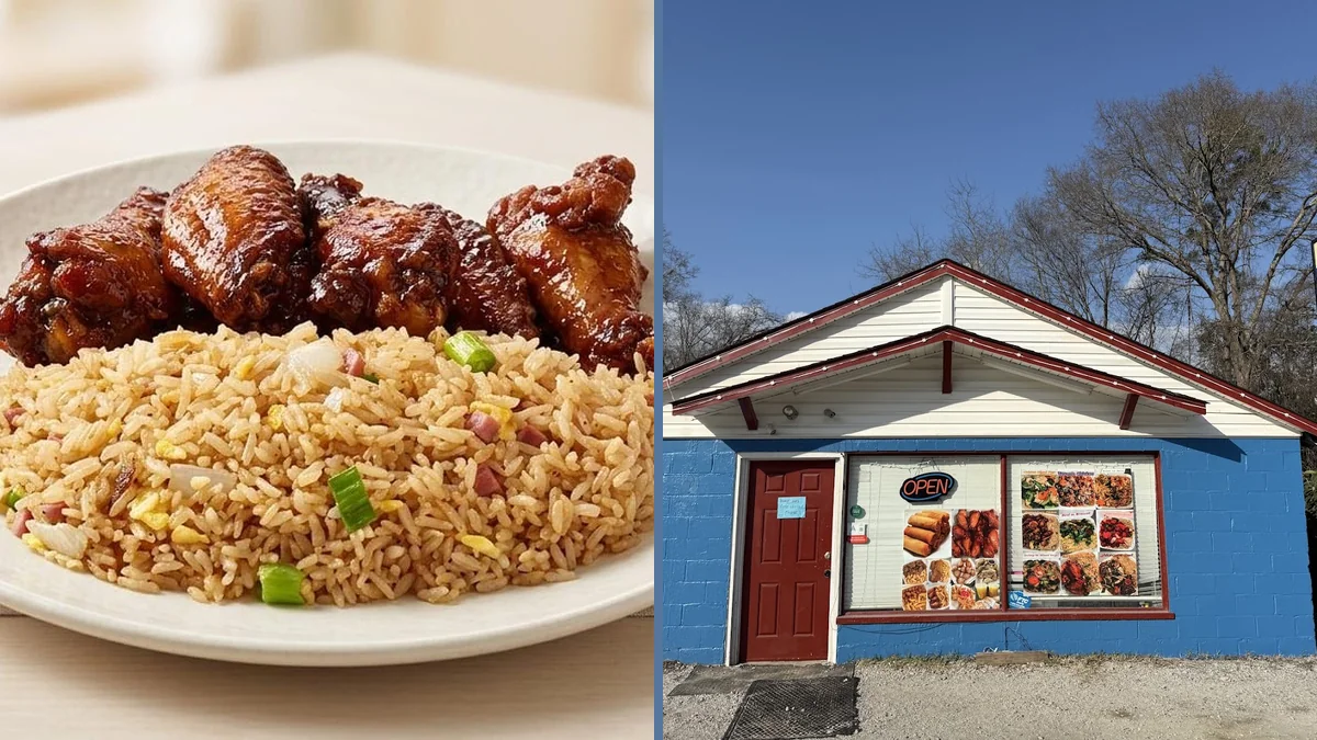 Front view of a local takeout restaurant